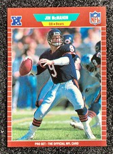 1989 Pro Set Jim McMahon #44 Football Card Chicago Bears (1x PB/Comeback)
