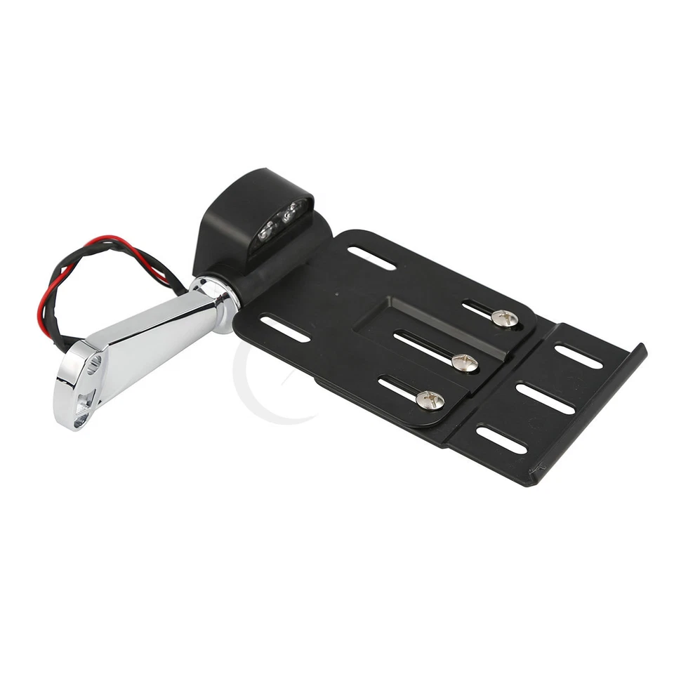 LED Light Side Mount License Plate Fits For Harley Sportster 883 Custom XL883C - Image 2 of 4