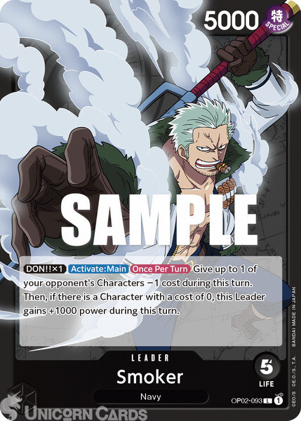 OP02-093 Smoker Leader One Piece TCG Card