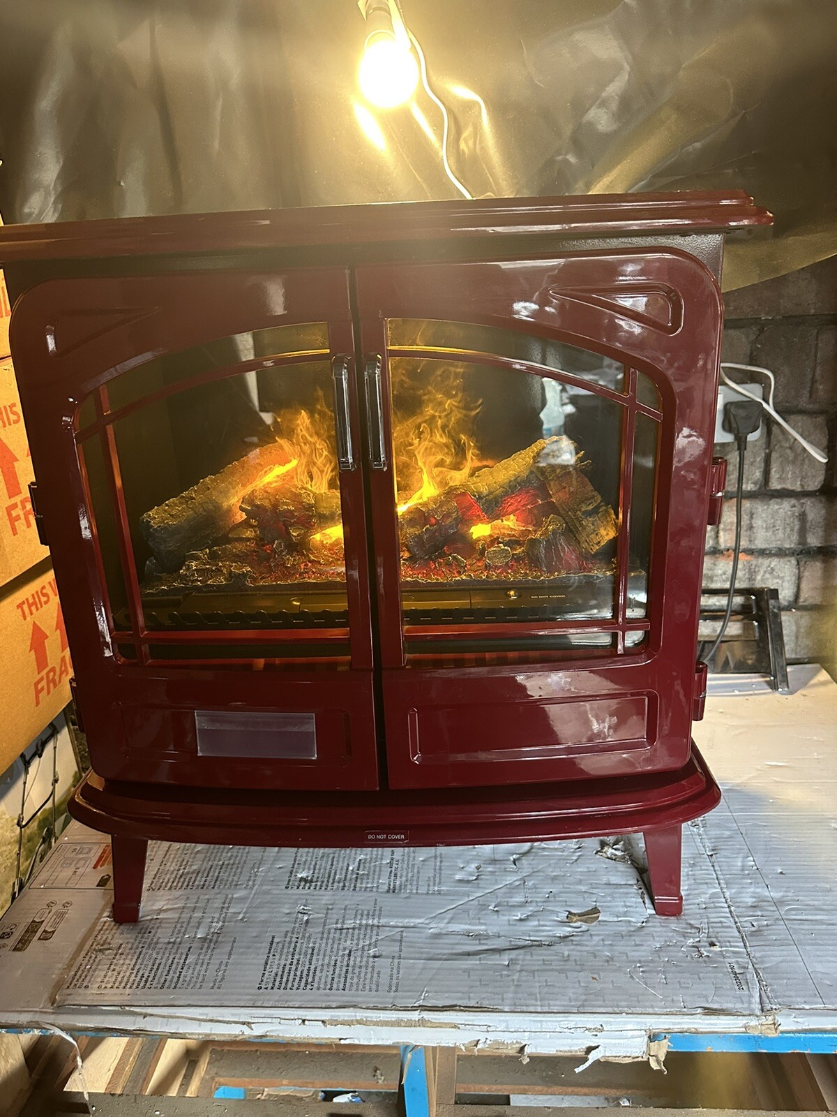 Dimplex OptiMyst Grand Rouge 2kW Cast Enamel Effect Electric Stove RTOPSTV20GR 5011139053633 eBay