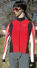 italian GSG thermal cycling jacket full zip pockets stretch wind resistant men S