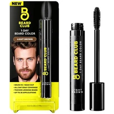 The Beard Club 1 Day Temporary Beard Dye for Men - Light Brown Beard Mustache...