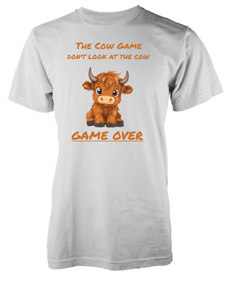 T-Shirt Kuhspiel Schau nicht auf die Kuh Game Over lustig Neuheit Geschenk einzigartig Erwachsene
