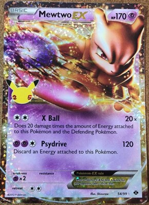 Mewtwo EX 54/99 Celebrations 25th Anniversary - Pokemon Card *Pack