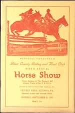 1938 Blair County Riding & Hunt Club 5th Annual Horse Show Program ALTOONA PA