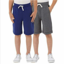 32 DEGREES COOL BOY 2 PK QUICK DRY POCKET STRETCH SHORTS BLUE/GRAY SMALL NWT
