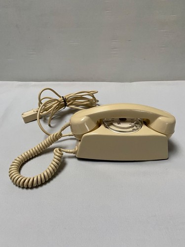 Téléphone à cadran à poser ou mural crème Vintage 1976 agrée PTT - Zdjęcie 6 z 7