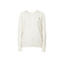 Polo Ralph Lauren Childs Cable Knit Sweater White Official