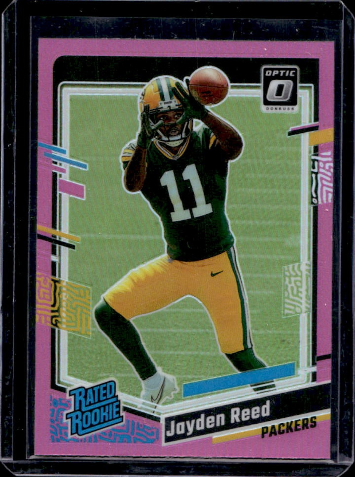 Jayden Reed Panini Donruss Optic #239 Pink