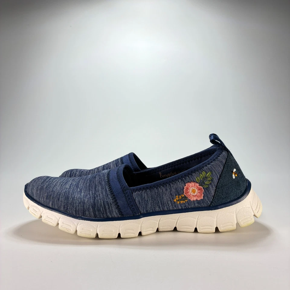 Skechers EZ Flex 3.0 Sweet Garden Blue Loafers Shoes Floral 23443 Women's Size 6 - Image 4 of 4