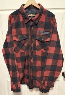 Harley Davidson Motorclothes Fleece men’s XXL jacket Snap Up riding jacket