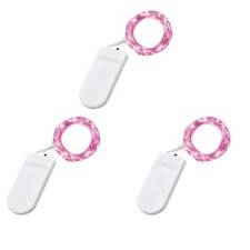 3 Pack Fairy Lights Battery Operated 6.6ft 20 Led Mini String Lights Silver W...