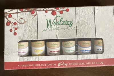 Woolzies Essential Oils 6 Piece Set Lemon Cinnamon Lavender Tea Tree Mint Eucal