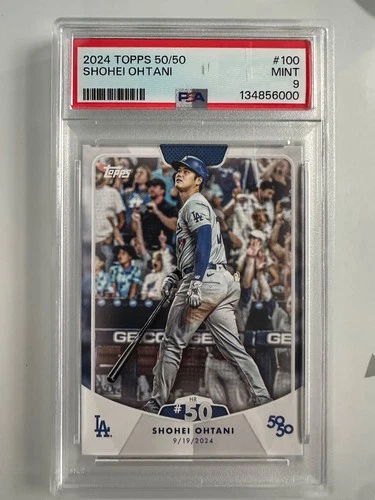 Shohei Ohtani 2024 Topps 50/50 HR#50 PSA 9 Mint Los Angeles Dodgers #100