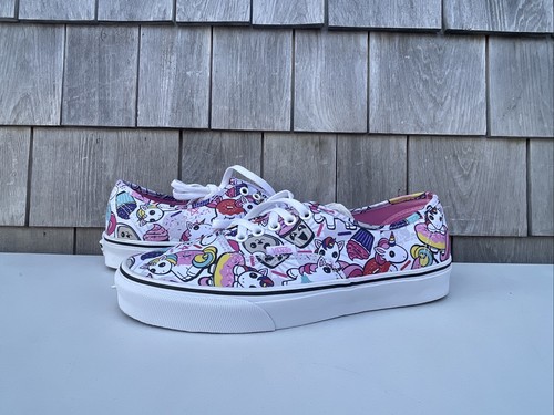 Vans Authentic Unicorn Cupcake Donut Pink/White Shoes Sneakers Women's Size 10