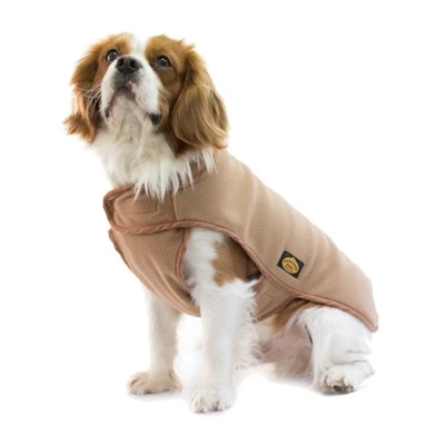 Fashion Dog Fleece-Hundemantel - Camel/Beige - 70 cm Fleecemantel Hund Mantel