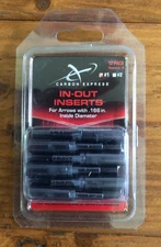 Carbon Express INSERTS #1 .166 XSD In-Out 12-Pack -- .166 INSIDE DIAMETER  -- #1