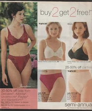 Vintage JCP Lingerie Bra Panties Ad Clipping