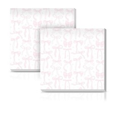 AUEKLLW Sticky Notes 3x3 Inches, 2 Pads Cute inches, Pink Bow