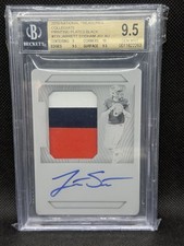 2019 National Treasures Jarrett Stidham Printing Plates Black 1/1 Patch Auto BGS