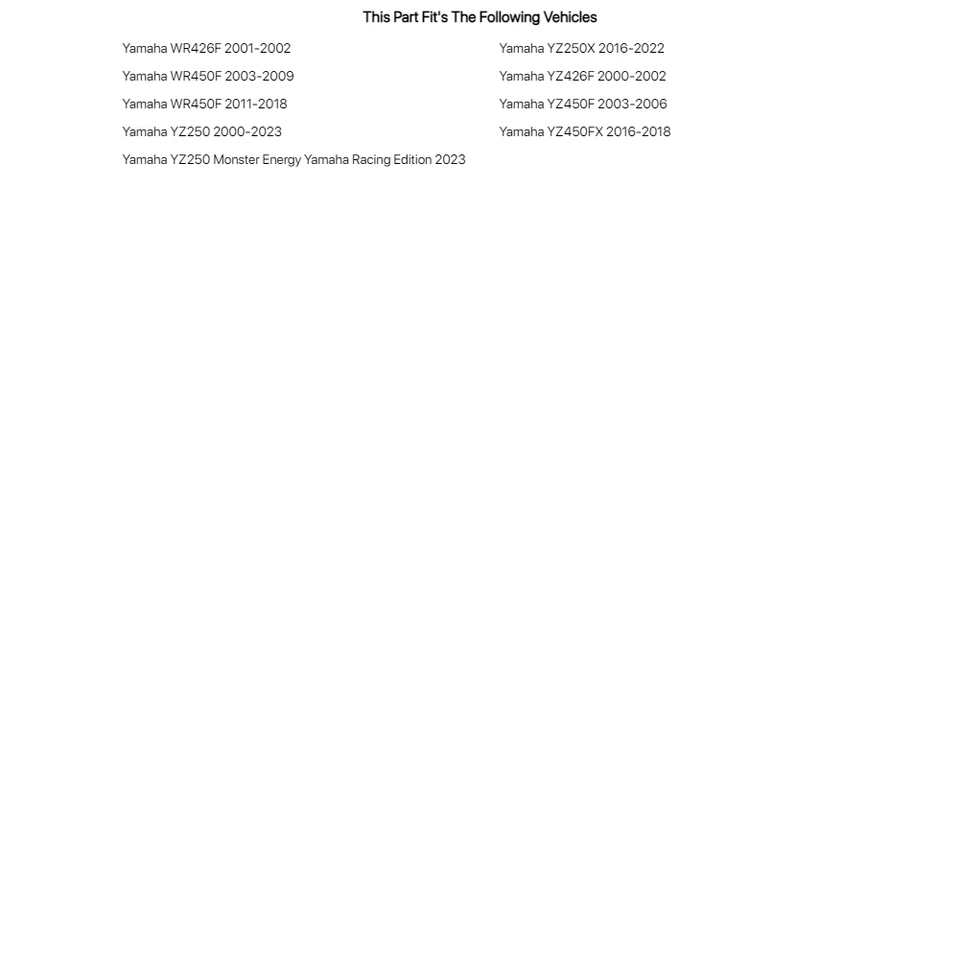 Placa de presión Hinson para Yamaha YZ250 2000-2023 Foto 4 de 4