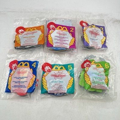 McDonalds 1996 Saban's Beetleborgs Metallix Happy Meal Complete Toy Set of 6