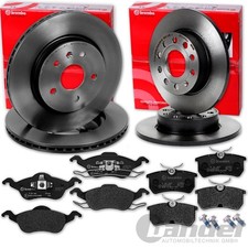 brembo BREMSSCHEIBEN + BELÄGE VORNE + HINTEN passend für FORD FOCUS I  1998-2004