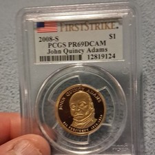 2008-S John Quincy Adams Presidential $1 Proof PCGS PR69DCAM Coin 12819124