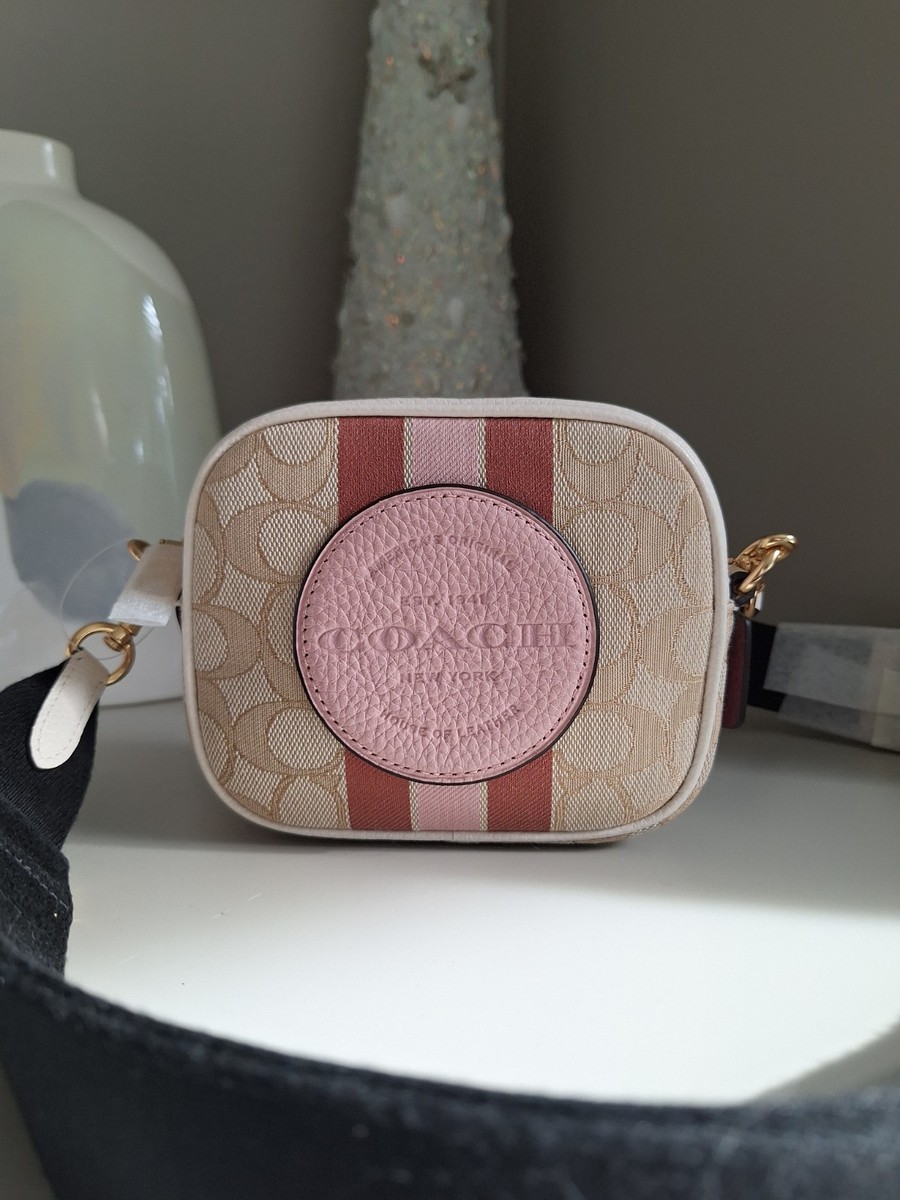 NWT Coach Mini Dempsey Camera Bag In Signature Jacquard With
