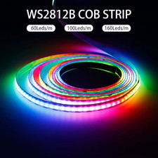 WS2812B RGBIC COB LED Strip WS2812 High Density Individually Addressable 60/100/