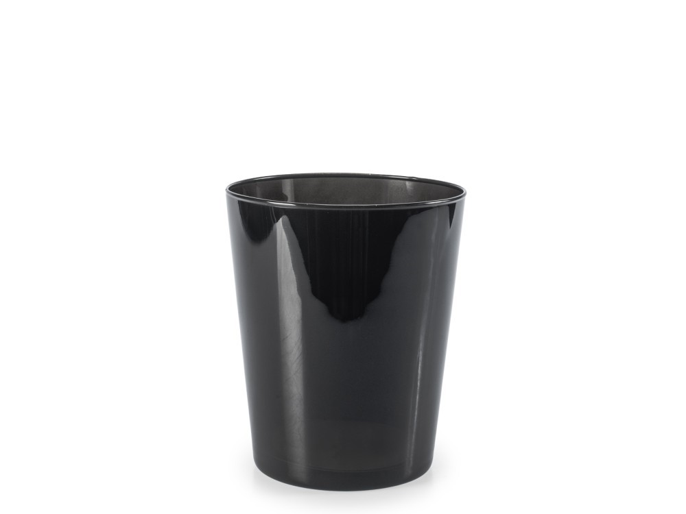 H&H Black Glass Conical Vase 22 Cm