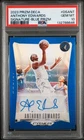 2023 PANINI PRIZM DECA SIGNATURE BLUE #DSANT ANTHONY EDWARDS 11/35 PSA 10 AUTO