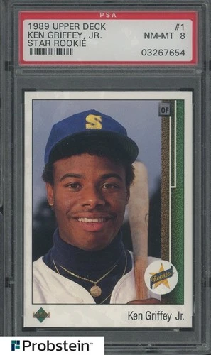 1989 Upper Deck Star Rookie #1 Ken Griffey Jr Mariners RC Rookie HOF PSA 8 NM-MT