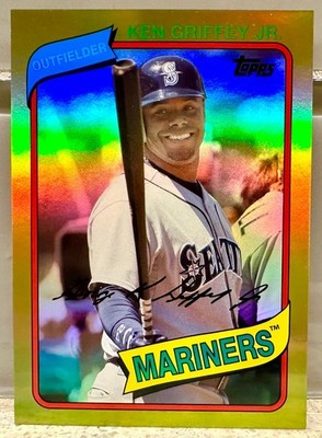 JERSEY NUMBER MATCH! 2014 Topps Archives Gold Ken Griffey Jr. 24/199! MARINERS!