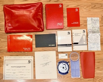 Vintage 1980s Cessna Pilot Center Private Pilot Kit Jeppesen 1985-87 Complete