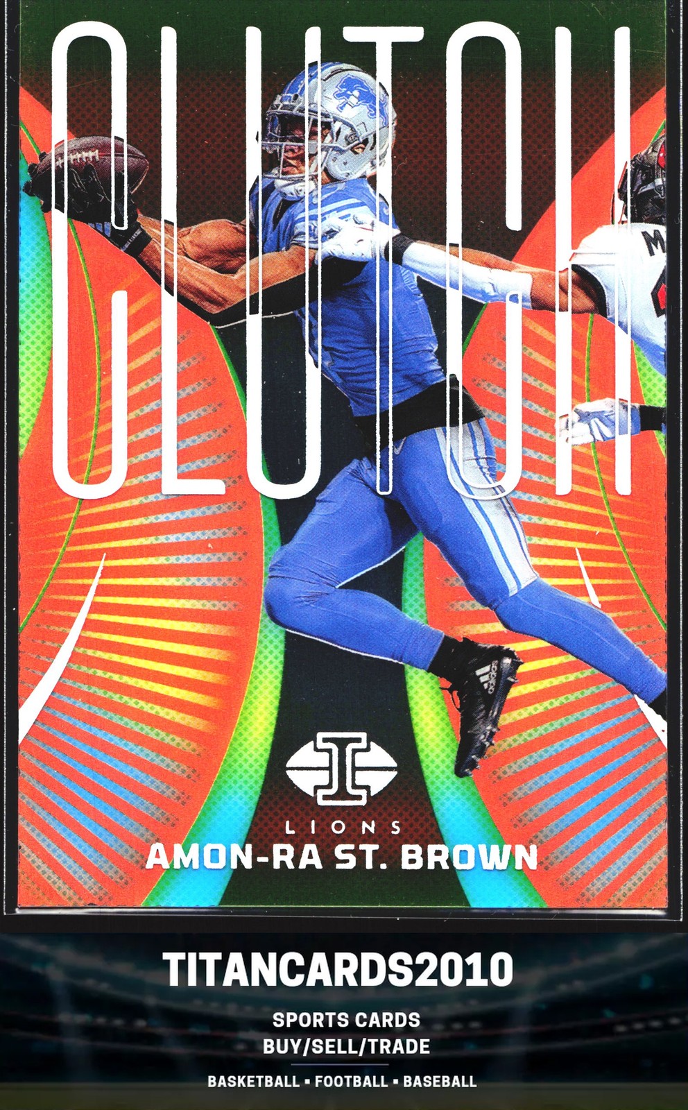 Amon-Ra St. Brown 2024 Panini Illusions Clutch CLEAR Detroit Lions #9