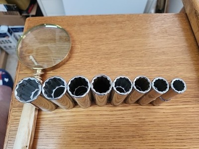 Proto Challenger 1/2  Drive 12 Point Deep Sockets USA Vintage 8 Pc