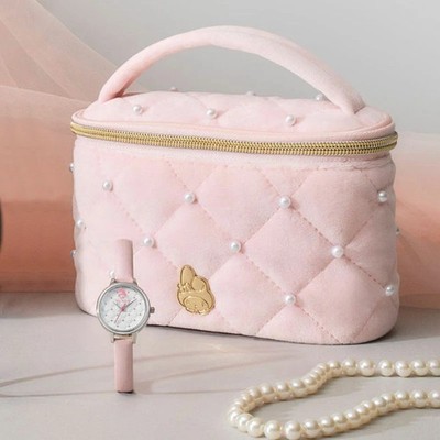 NEW Sanrio LICENSE  My Melody x Angel Heart Collab Wrist Watch Vanity Pouch Set