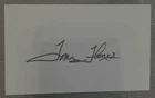 TOM FLORES HOF FOOTBALL AUTOGRAPHED 3 X 5 INDEX CARD RAIDERS NM-MNT