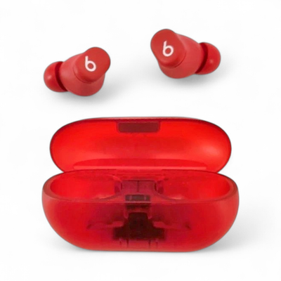 Beats Solo Buds True Wireless Bluetooth Earbuds Transparent Red