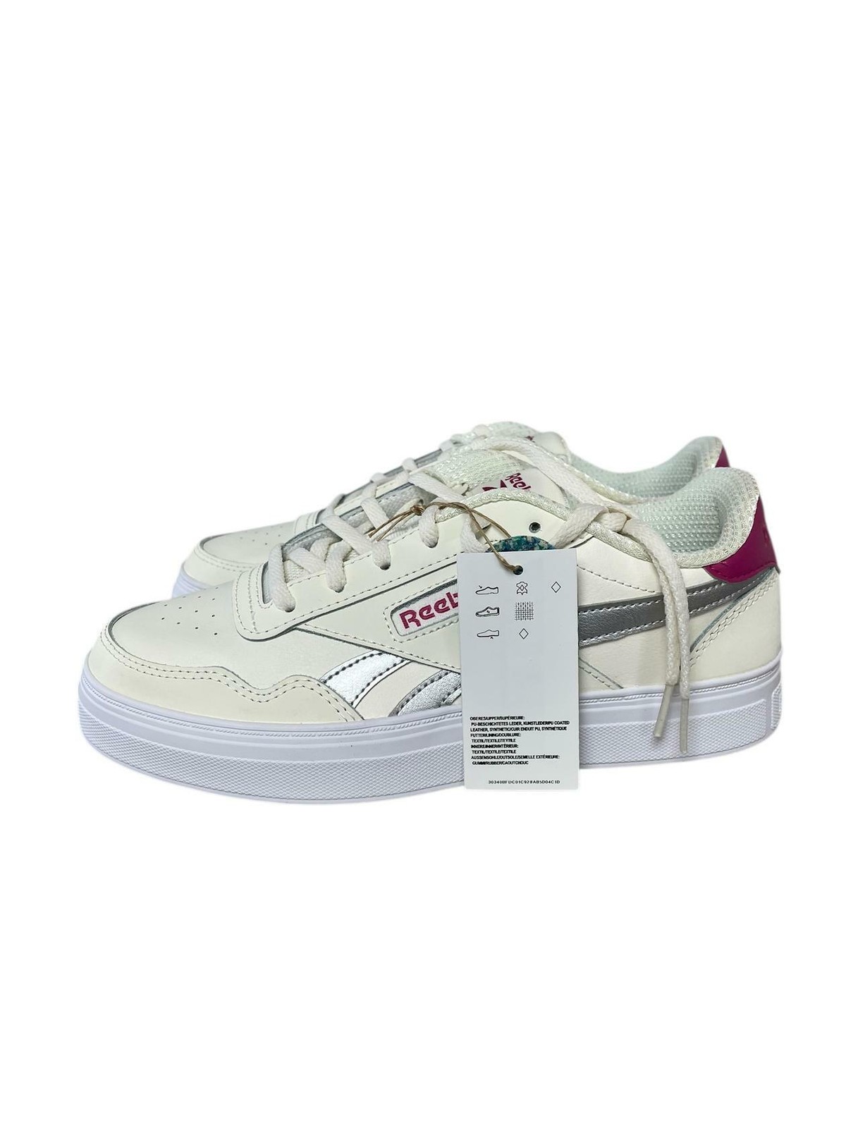 Reebok Women Sneaker Tennis 100033863 Court Advance Bold Chalk Silver Size 9.5 M thumbnail 6
