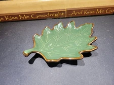 Home Brand Green Ceramic Leaf Plate Dish