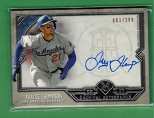 2017 TOPPS MUSEUM COLLECTION TRAYCE THOMPSON AUTO ARCHIVAL 83/299 DODGERS