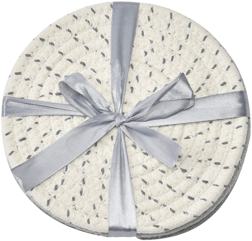Potholders Set Trivets Set 100% Pure Cotton Thread Weave Hot Pot Holders Set (Se - Picture 5 of 12