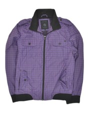Jack & Jones Womens Bomber Jacket Uk 16 Large Purple Check Polyester Af29