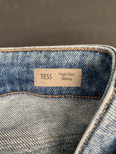 Jeans Mavi da donna 27x27 TESS alto alto skinny distrutto orlo grezzo blu - Foto 4 di 9