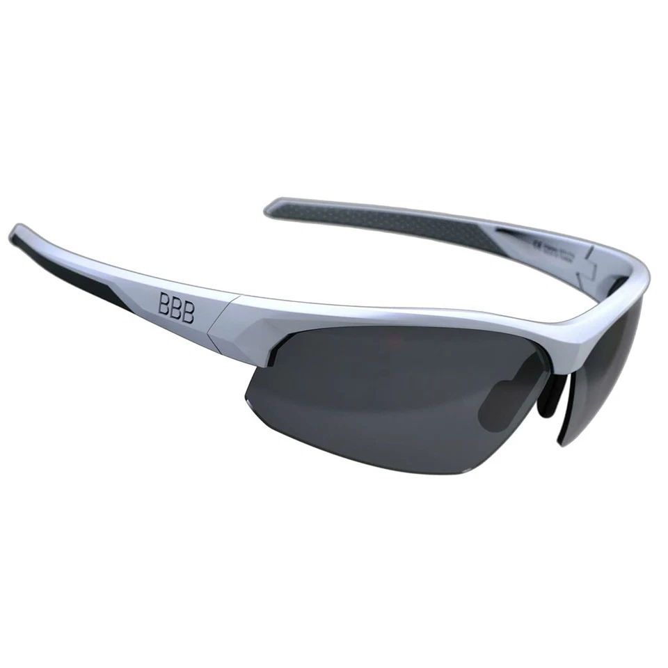 BBB BSG-58 Impress Bicicleta Bicicleta Bicicleta Gafas de sol Blanco Mate Lentes a Humo Foto 2 de 4