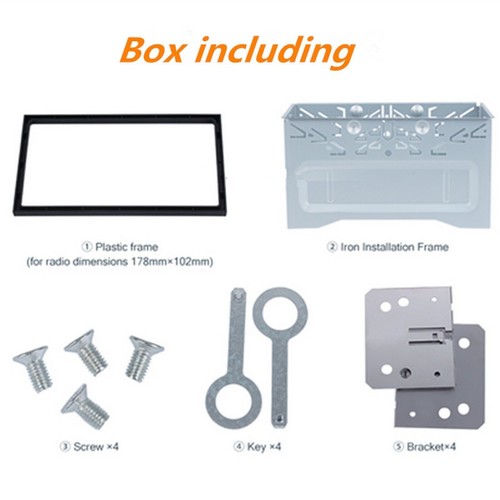 New Double 2-Din Car DVD Stereo Radio Dash Kit Installation Mounting Trim - Bild 7 von 13