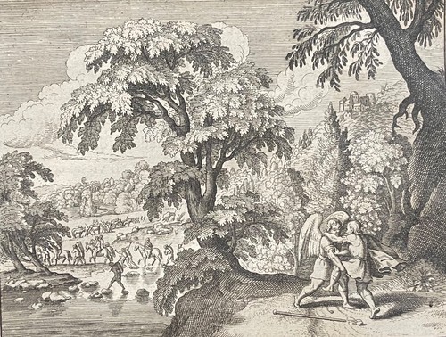 Israel Jacob und Esau Nach Matthäus Merian Gravur Von 1723