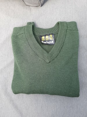 barbour green jumper